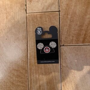 New Disney Silver and Red Mickey Mouse Pin